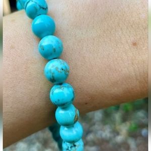 2/$25 Turquoise Stone Aromatherapy Calming Bracelets - 8mm